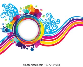 abstract artistic creative rainbow explode