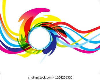 abstract artistic creative rainbow wave explode vector illustration
