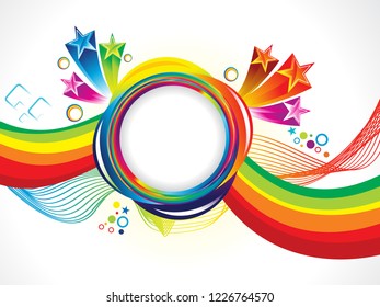 abstract artistic creative rainbow wave vector illustration