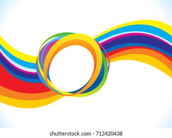 abstract artistic creative rainbow wave vector illustration