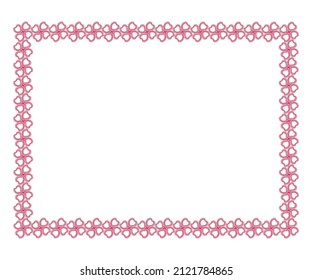 abstract artistic creative red heart border vector illustration