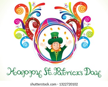 abstract artistic creative st patrick background vector illustration
