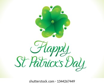 abstract artistic creative st patrick clover vector illustration