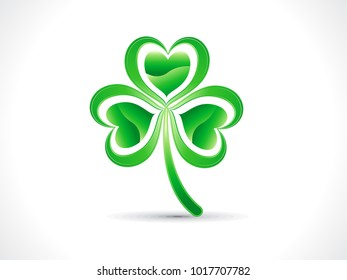 abstract artistic creative st patricks clover vector illustration