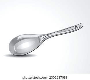  abstract artistic creative steel fry spoon vector illustration