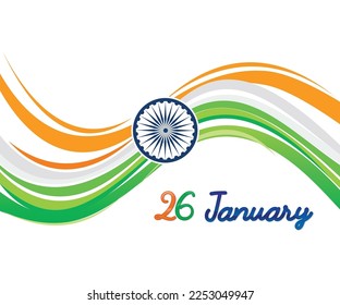 abstract artistic creative tri color indian flag vector illustration