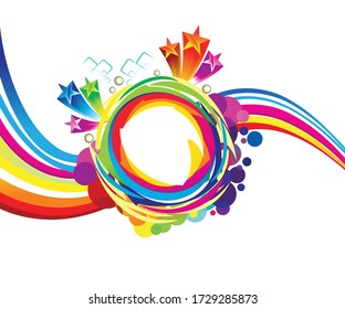 abstract artistic creative wave explode vector illustration