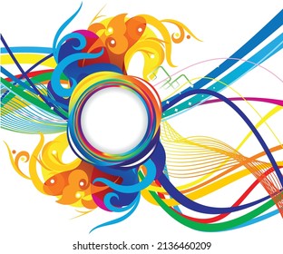 abstract artistic creative wave explode vector illustration