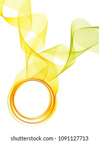 abstract artistic creative yellow wave explode vector illustration