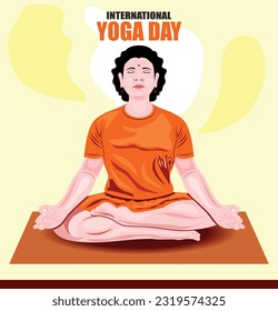 abstract artistic creative yoga day background vector illustration