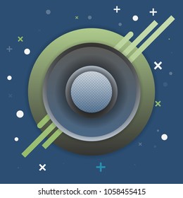 Abstract Artistic Decorative Shapes Vector Background
