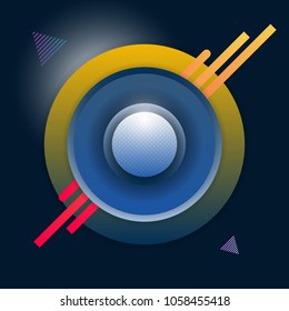 Abstract Artistic Decorative Shapes Vector Background
