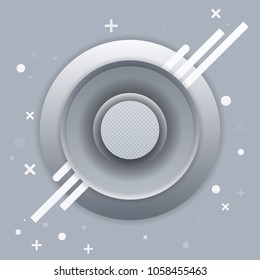 Abstract Artistic Decorative Shapes Vector Background