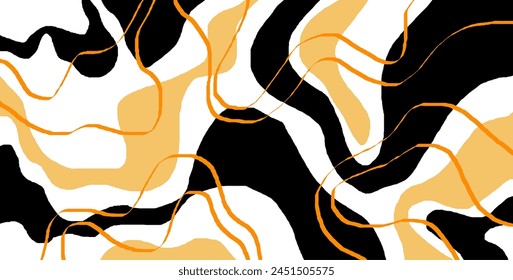 Abstract artistic decorative wave pattern. Vector Illustration.