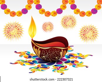 abstract artistic deepawali background with exploding crackers vector illustration