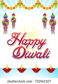 abstract artistic deepawali background vector illustration