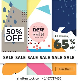 Abstract artistic design with colorful art pattern