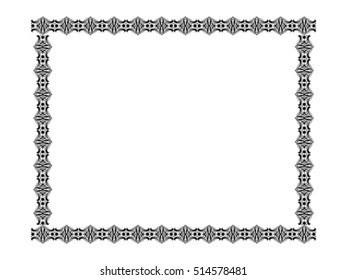 abstract artistic detailed border vector illustration