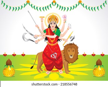 abstract artistic detailed durga background vector illustration