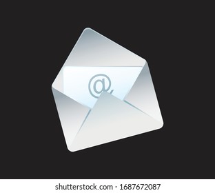 abstract artistic detailed mail icon
