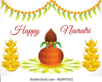 abstract artistic detailed navratri background vector illustration