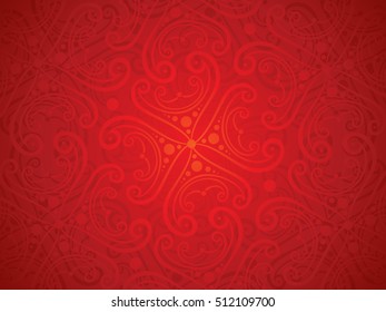 abstract artistic detailed red floral background vector illustration