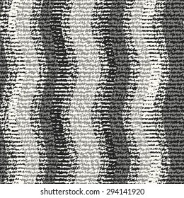 Abstract artistic different noisy stripes. Seamless pattern.