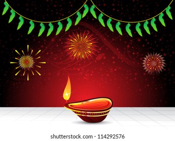 abstract artistic diwali background vector illustration