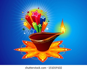 abstract artistic diwali background vector illustration