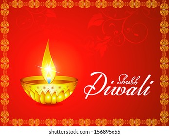 abstract artistic diwali background vector illustration
