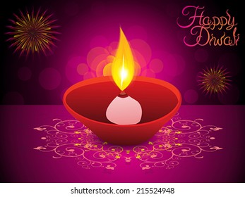 abstract artistic diwali background vector illustration