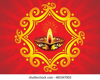 abstract artistic diwali background vector illustration