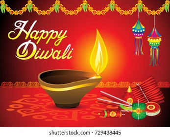 abstract artistic diwali background vector illustration