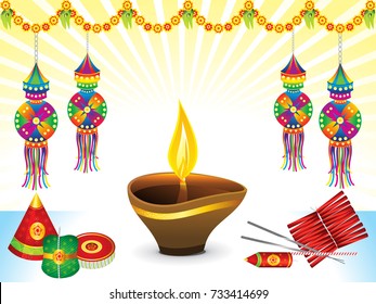 abstract artistic diwali background vector illustration