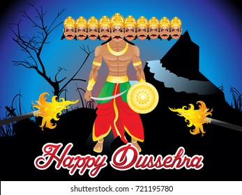 abstract artistic dussehra background vector illustration