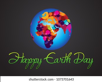 abstract artistic earth day background vector illustration