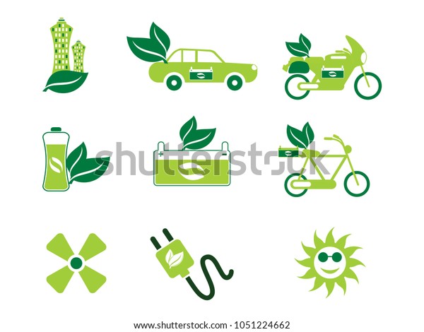 abstract artistic\
eco icons vector\
illustration