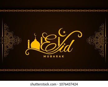 Abstract artistic Eid Mubarak elegant background design