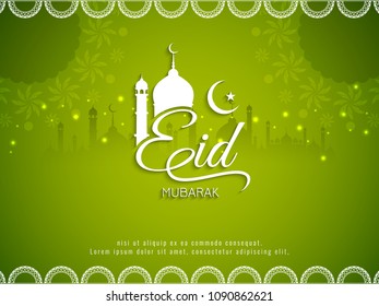 Abstract artistic Eid Mubarak greeting background