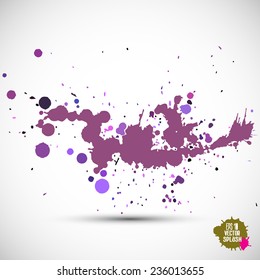 Abstract artistic element forming by blots