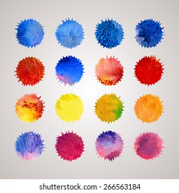 Abstract artistic element forming by blots 