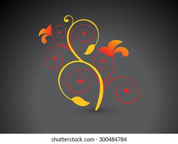 abstract artistic floral background vector illustration