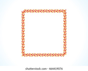 abstract artistic floral border vector illustration