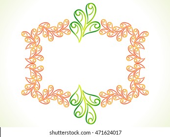 abstract artistic floral border vector illustration