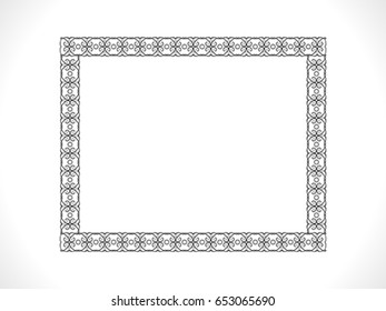 abstract artistic floral frame vector illustration