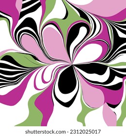 Abstract artistic floral pattern. Vector Illustration