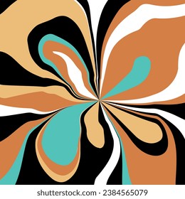 Abstract artistic floral pattern. Vector Illustration