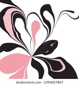 Abstract artistic floral pattern. Vector Illustration.