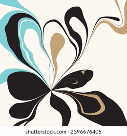 Abstract artistic floral pattern. Vector Illustration.