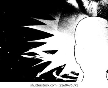 Resumen del marco artístico monocromo sobre el fondo del patrón vectorial y textura. 